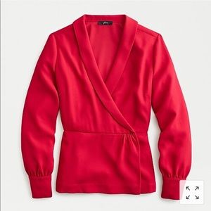 Drapey Faux Wrap Top in 365 Crepe